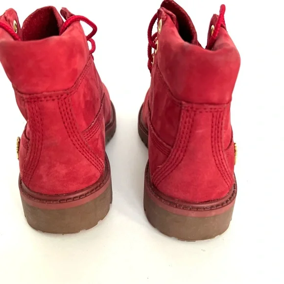 Timberland Fire Red Waterproof Leather Boot - Picture 3 of 8